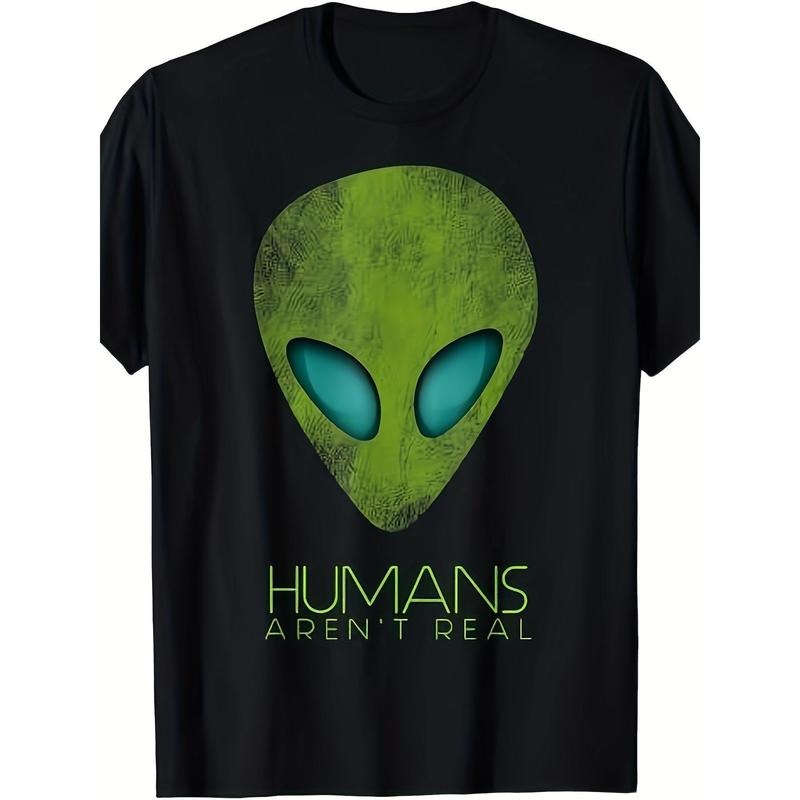 Alien Funny Human Not Real UFO Gift T-shirt Made In USA Hoodie, Sweatshirt | UrbanDripWear.com