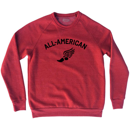 All-American Running Track Winged Foot Adult Tri-Blend Sweatshirt Style001