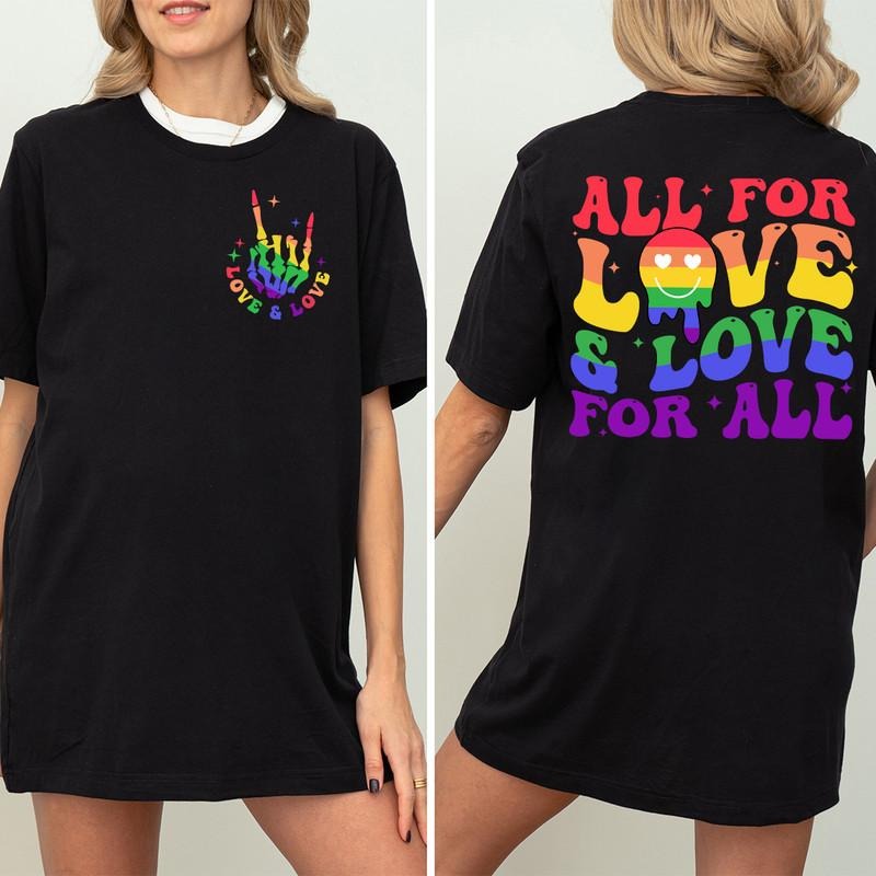 All For Love And Love For All Shirt, Pride Ally, Smiley Lgbt, Gay Pride Shirt, Gay Pride Shirt, LGBTQ Shirt, LGBTQ Shirt,...
