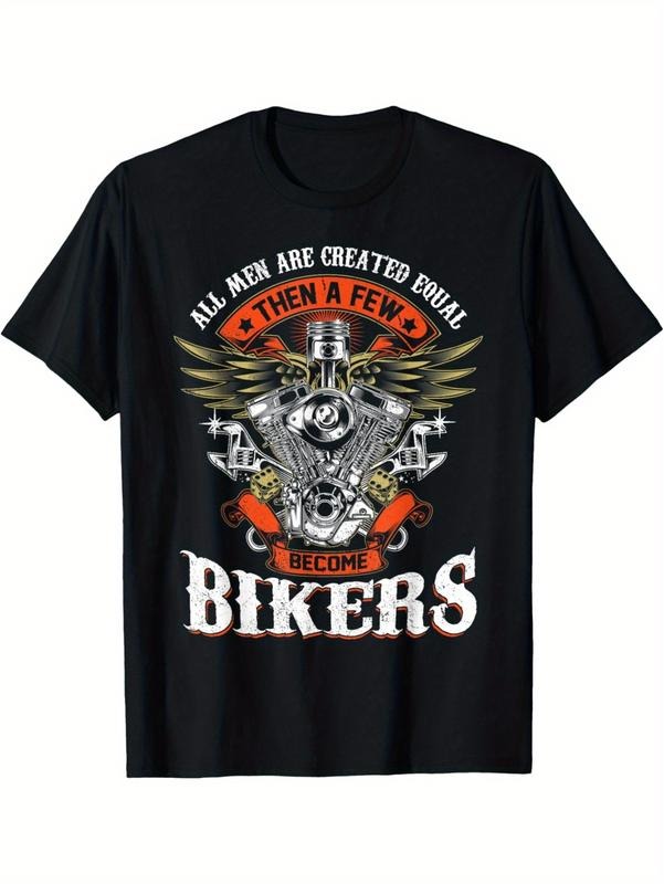 All Men Are Created Equal But Few Become Bikers T-Shirt Graphic Streetwear Hoodie, Sweatshirt | UrbanDripWear.com