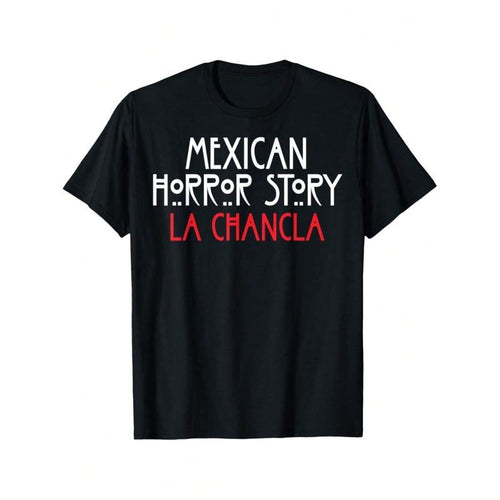 All-Season 100% Cotton T-Shirt, Funny Mexican La Chancla Survivor Mexican Horror Story T-Shirt Print, Soft And...