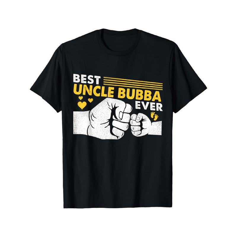 [All-Season Cotton T-Shirt Ever] Best Uncle Bubba Ever" Cotton T-Shirt - Casual Round Neck, Short Sleeve, All-Season...