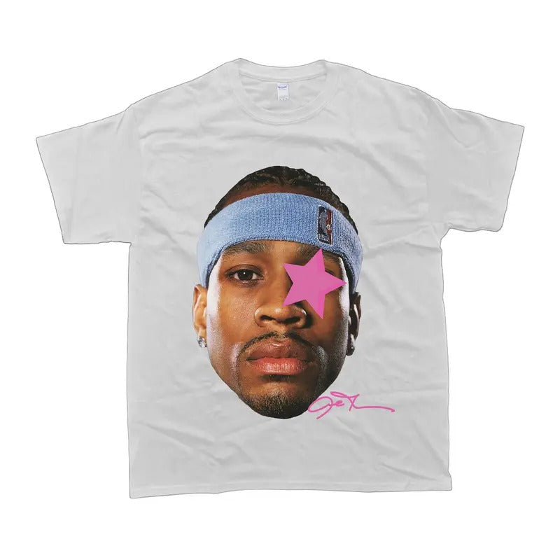 Allen Iverson Inspired Vintage Graphic T-shirt Cotton Top Unisex Tshirt Hoodie, Sweatshirt | UrbanDripWear.com