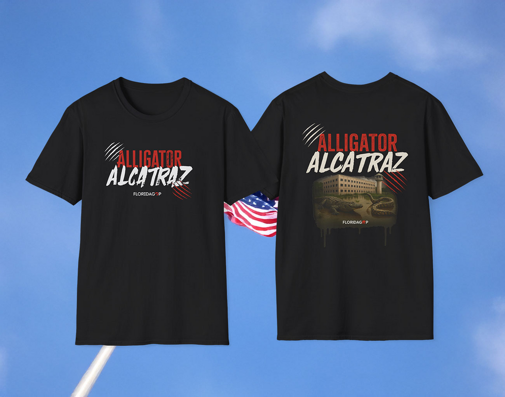 Design Alligator Alcatraz Florida GOP Political Graphic T-Shirt