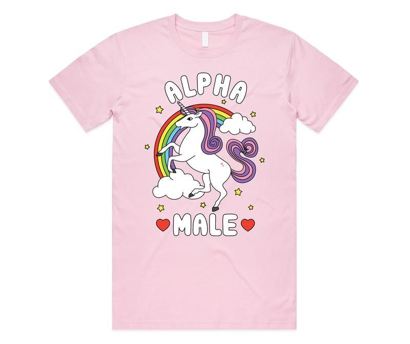 Alpha Male T-shirt Tee Top Funny Meme Unicorn Gift Unisex Joke Prank Fathers Day Stag Do TK43GN Hoodie, Sweatshirt