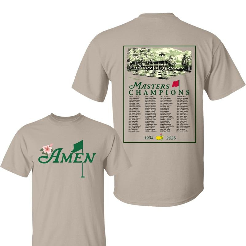 Amen Golf Shirt, 2025 Masters Tournament Augusta 91 Years T-Shirt,  Masters Golf Tee, Graphic Tee Gifts for Men, For...