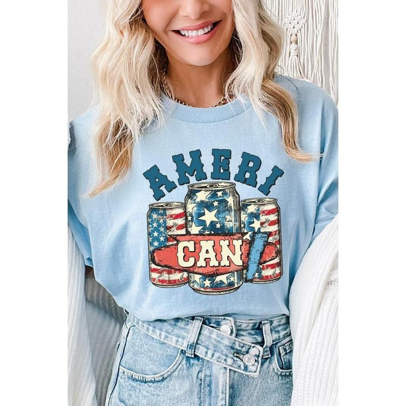 Ameri Can Short Sleeve Relaxed Fit T-Shirt Hoodie, Sweatshirt | UrbanDripWear.com