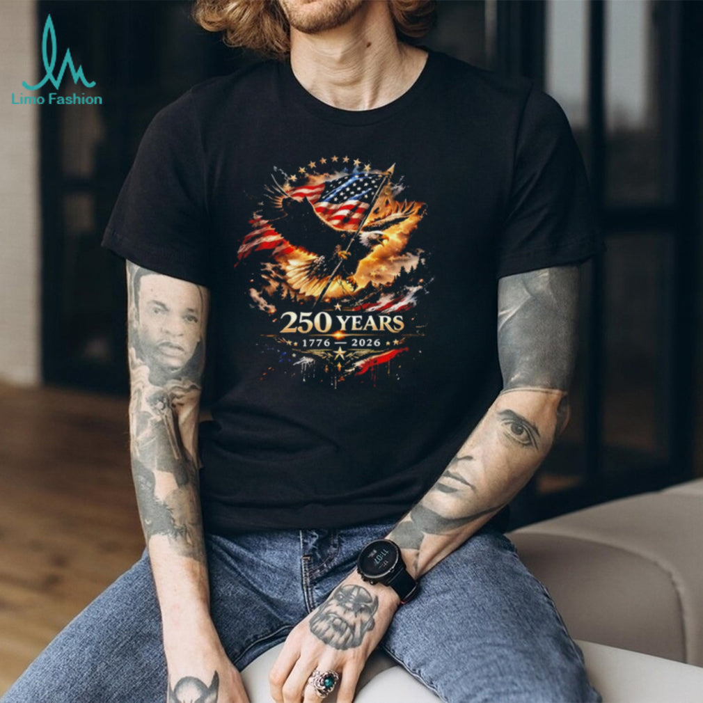 America 250th Anniversary 1776 2026 USA Liberty Eagle Flag Vintage Patriotic Men T Shirt