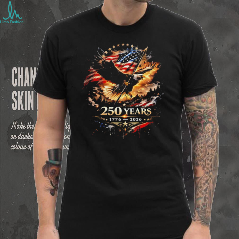 America 250th Anniversary 1776 2026 USA Liberty Eagle Flag Vintage Patriotic Men T Shirt