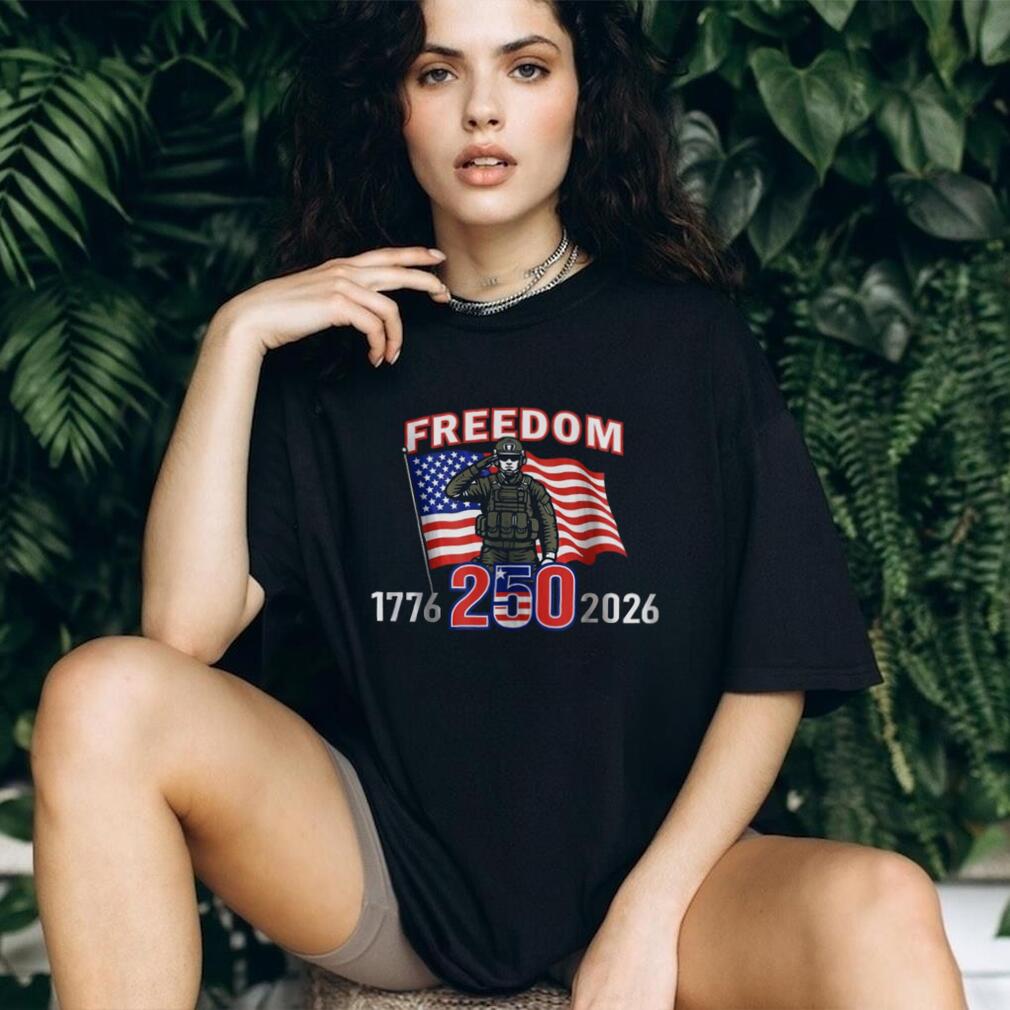 America 250th Anniversary Freedom Soldier Salute T Shirt (1776 2026)