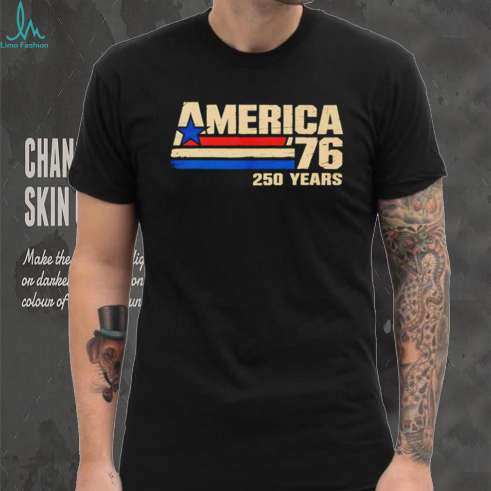America 76 250 Years United States Bicentennial Anniversary Retro Patriotic Fourth of July Men T Shirt