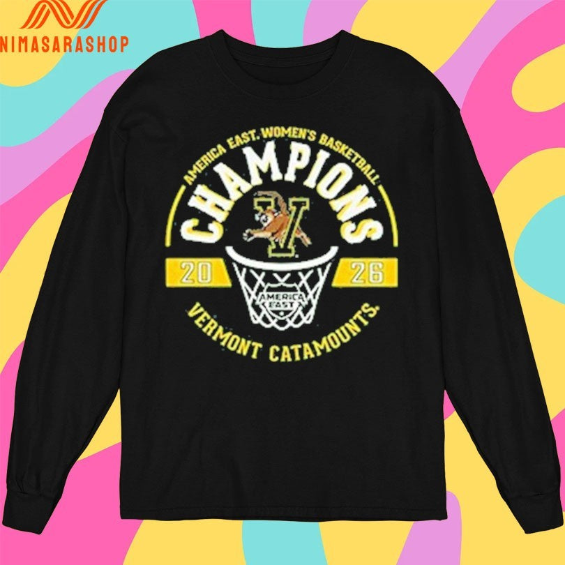 America East Women’s Basketball Champions 2026 Vermont Catamounts Shirts