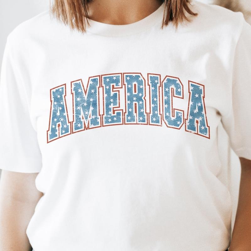 America Stars Fourth Of July Unisex Garment-dyed T-shirt TK43GN Hoodie, Sweatshirt | UrbanDripWear.com