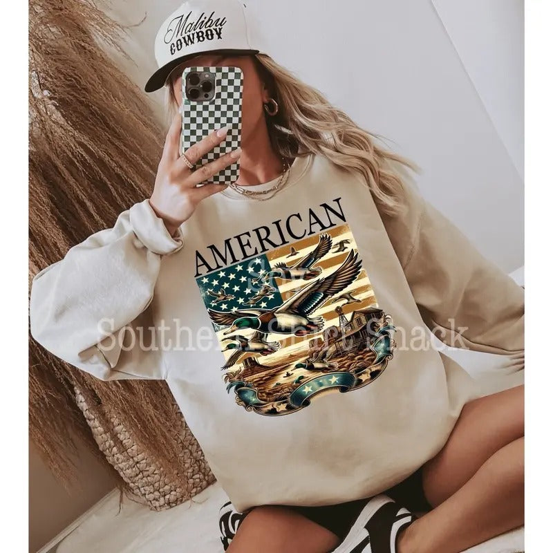 American  Duck Hunter Sweatshirt T-Shirts, Hoodie | UrbanDripWear.com