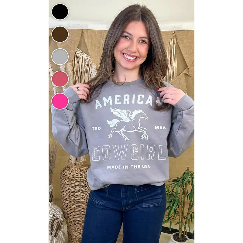 American Cowgirl Graphic Sweatshirt T-Shirts, Hoodie | UrbanDripWear.com