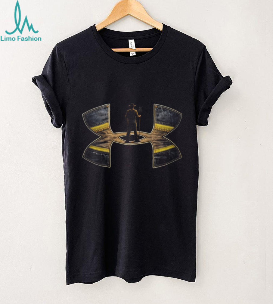 American Farmer Denim Pitchfork Harvest Graphic T Shirt