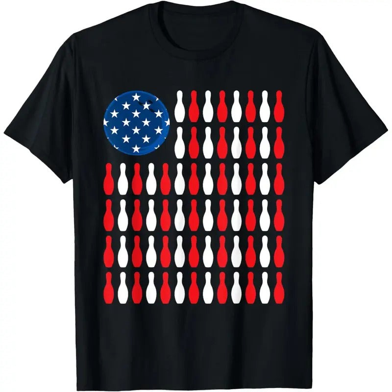 American Flag - Patriotic Bowler & Bowling T-Shirt made in usa Hoodie, Sweatshirt | UrbanDripWear.com