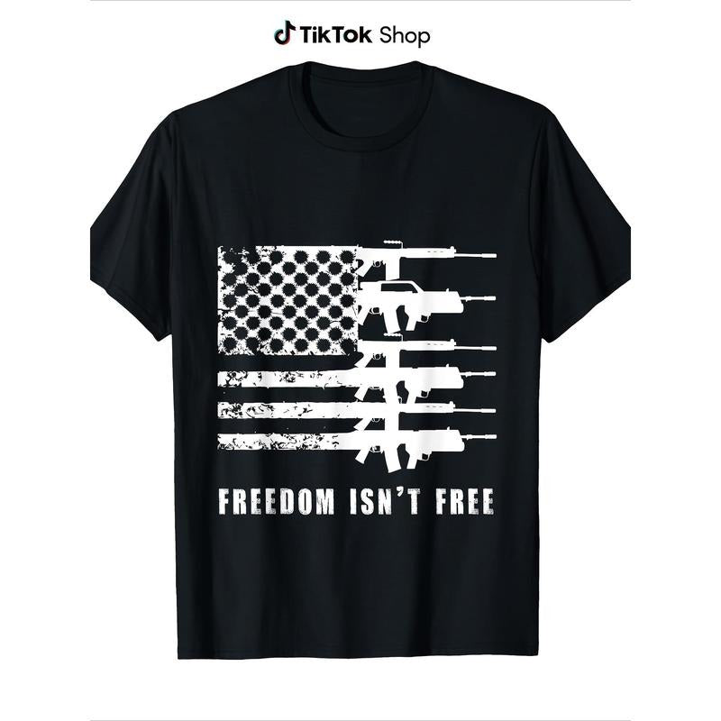 American Flag Memorial Day Soldier Military T-shirt - 100% Pure Cotton T-shirt as a gift to friends and elders,Military...