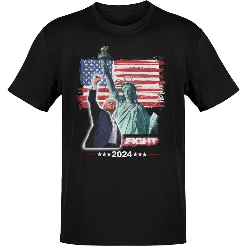 American Flag Shirt 2024 Fight Patriotic Shirts USA T-Shirts for Men Women made in usa Hoodie, Sweatshirt | UrbanDripWear.com