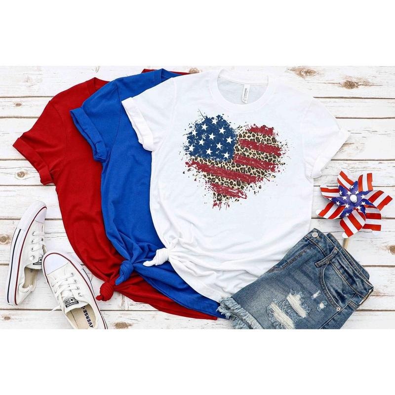 American Flag Shirt, American Flag Heart Shirt, Patriotic Shirt, USA Shirt, 4th of July Shirt Hoodie, Sweatshirt