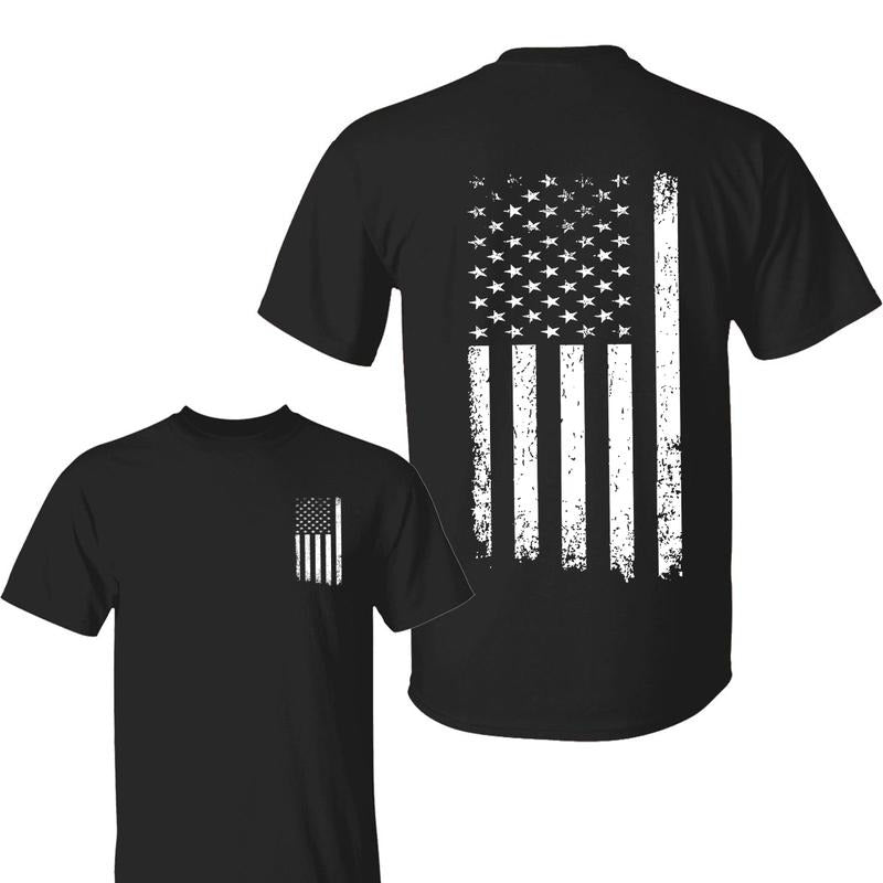 American Flag Shirt, Regular Fit Casual Fashion T-shirt for Daily Wear, Fourth Of July Shirt, Men's Top for All Seasons,...