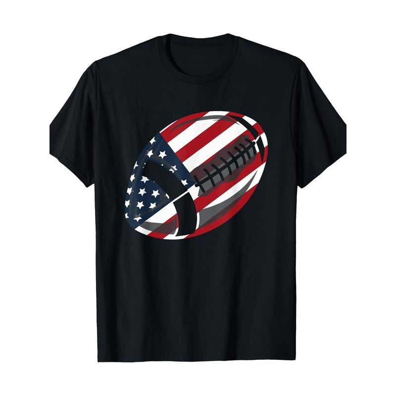 American Football American Flag 220g100% Cotton T-Shirt made in usastyle{n002}2 Hoodie, Sweatshirt | UrbanDripWear.com