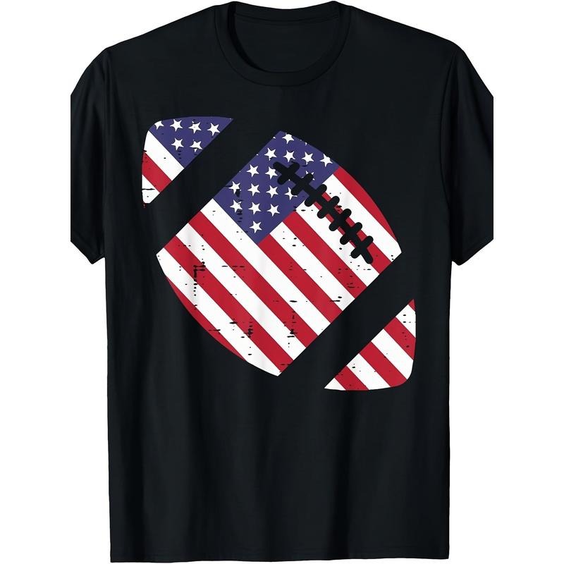 American Football American Flag Retro Patriotic T-shirt 220g made in usa Hoodie, Sweatshirt | UrbanDripWear.com