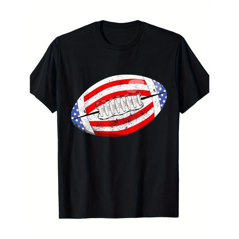 American Football American Flag T-Shirt, Men's T-Shirt made in usa Hoodie, Sweatshirt | UrbanDripWear.com