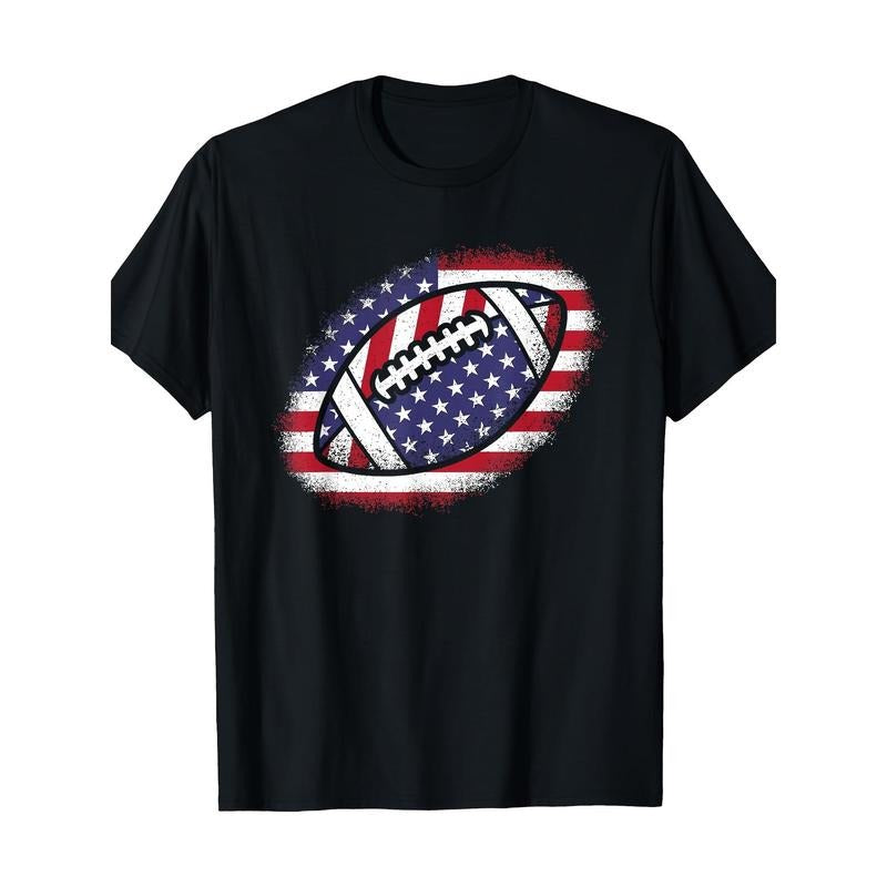 American Football Flag Vintage Football Lover 220g100% Cotton T-Shirt made in usa Hoodie, Sweatshirt | UrbanDripWear.com