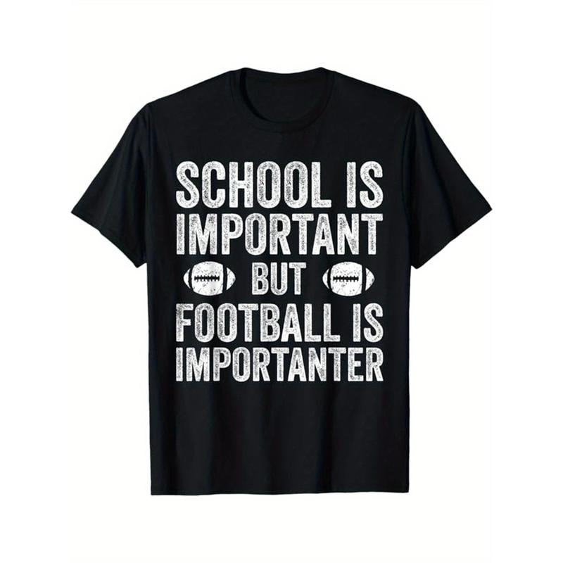 American Football Printed Men's Cotton T-shirt, Graphic T-shirt Men's Outdoor Clothes, Men's Clothing, Casual Short...