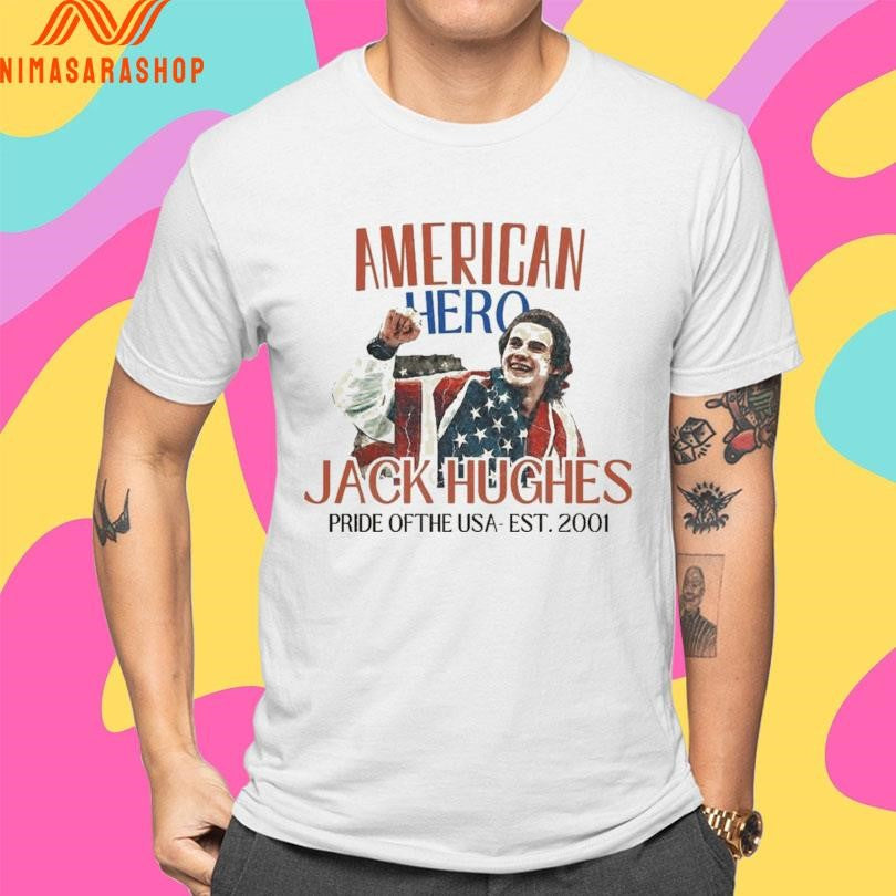 American Hero Jack Hughes Pride Of The USA Est 2001 Vintage Style 2026 Olympics Shirts