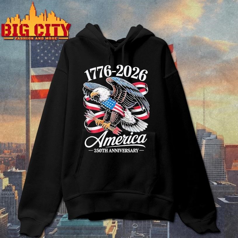 American Independence 250th Anniversary 1776-2026 Eagle & Flag Patriotic Shirt