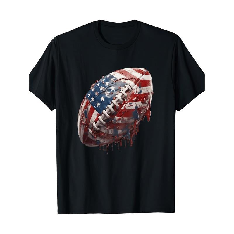 American football American Flag t-shirt, men's t-shirt, 220g made in usastyle{n002}2 Hoodie, Sweatshirt | UrbanDripWear.com