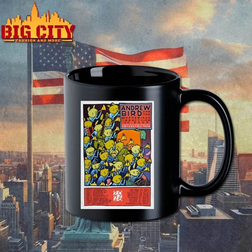Andrew Bird The Mysterious Production Of Eggs Orchestral Tour 2026 Poster T-shirt