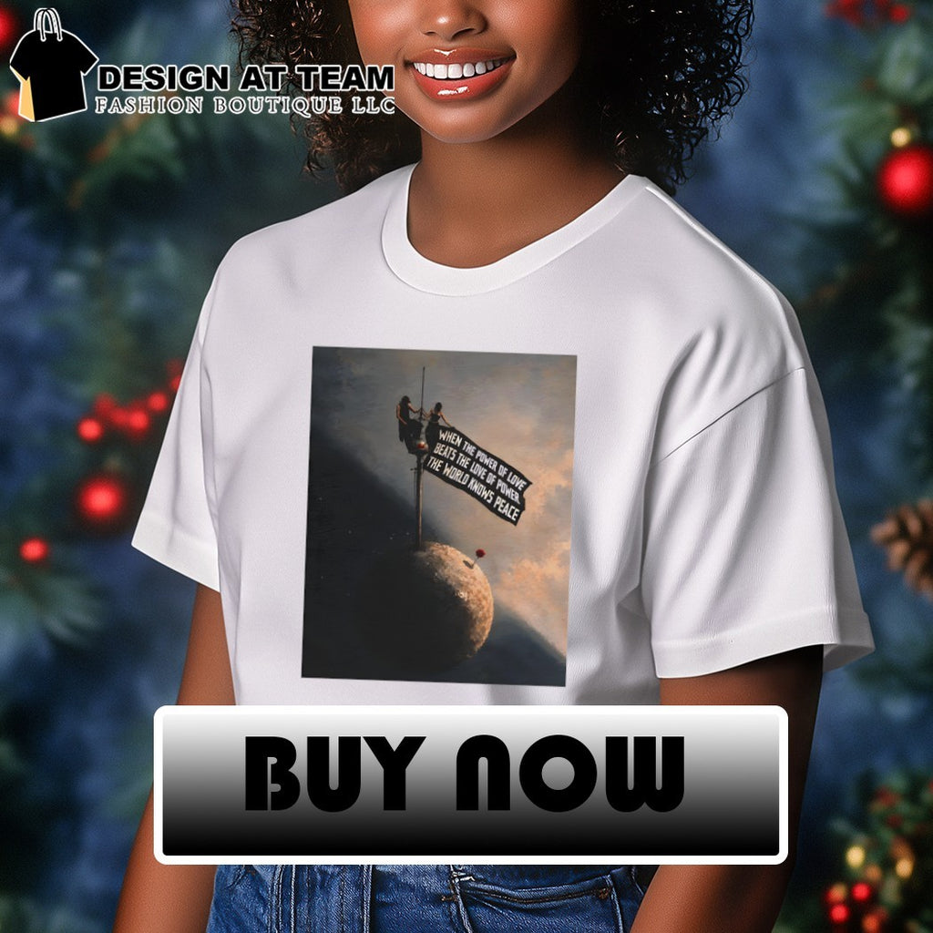 Angela Nikolau and Ivan Beerkus Empire State Building when the power of love beats the love in space shirt
