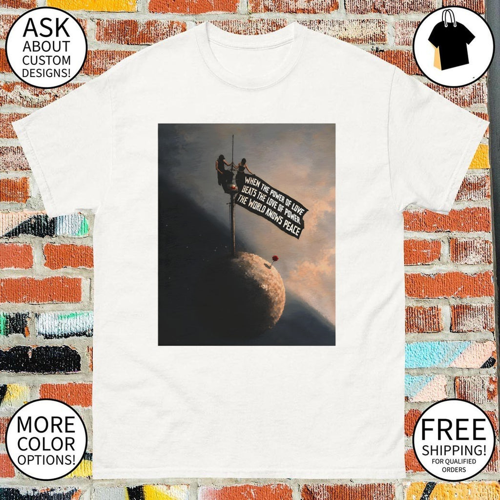 Angela Nikolau and Ivan Beerkus Empire State Building when the power of love beats the love in space shirt