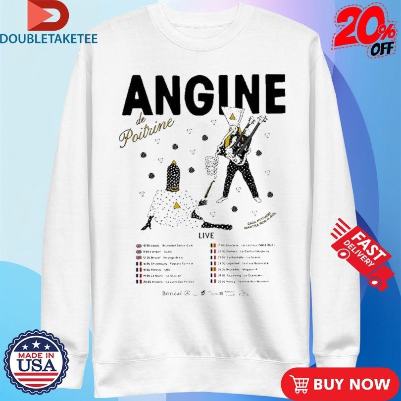Angine De Poitrine Tour 2026 Vol II Live Across United Kingdom France Belgium Shirts