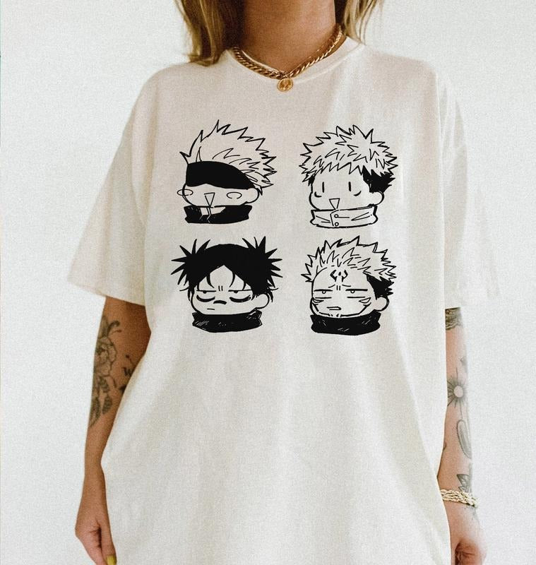 Anime Cursed Spirits Vintage Tee Anime Shirt Gojo Shirt Anime Fan Gifts Shirt Hoodie, Sweatshirt | UrbanDripWear.com