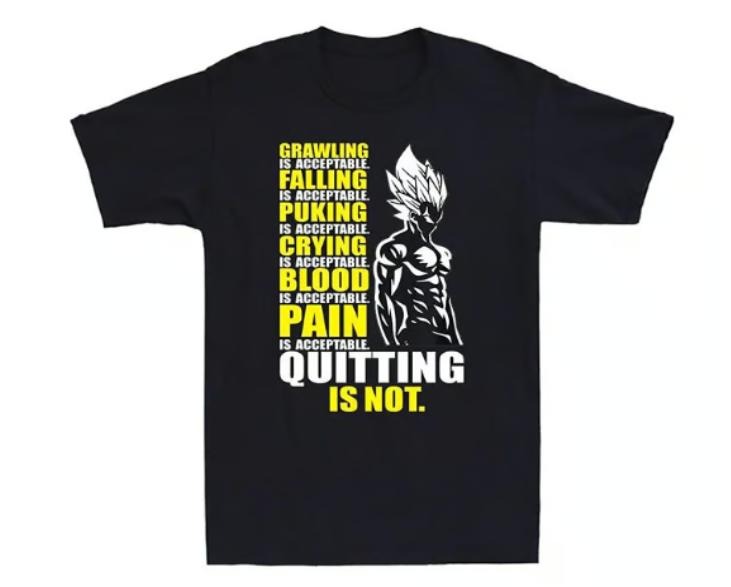 Anime Gym and Workout Motivation Men's T-Shirt Never Quit, Stay Motivated, Anime Manga T-Shirt, Gift For Him Hoodie,...