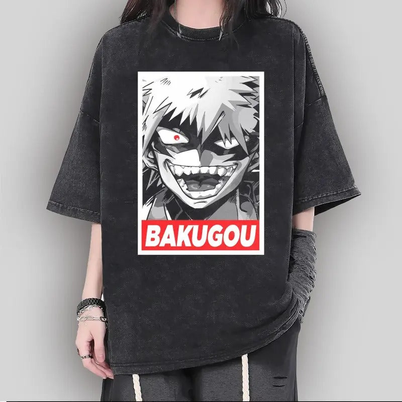 Anime Katsuki Bakugo Shirt, Anime Lover Shirt, Anime My Hero Academy, Anime Manga Shirt, Izuku Anime Gift Men and Women...