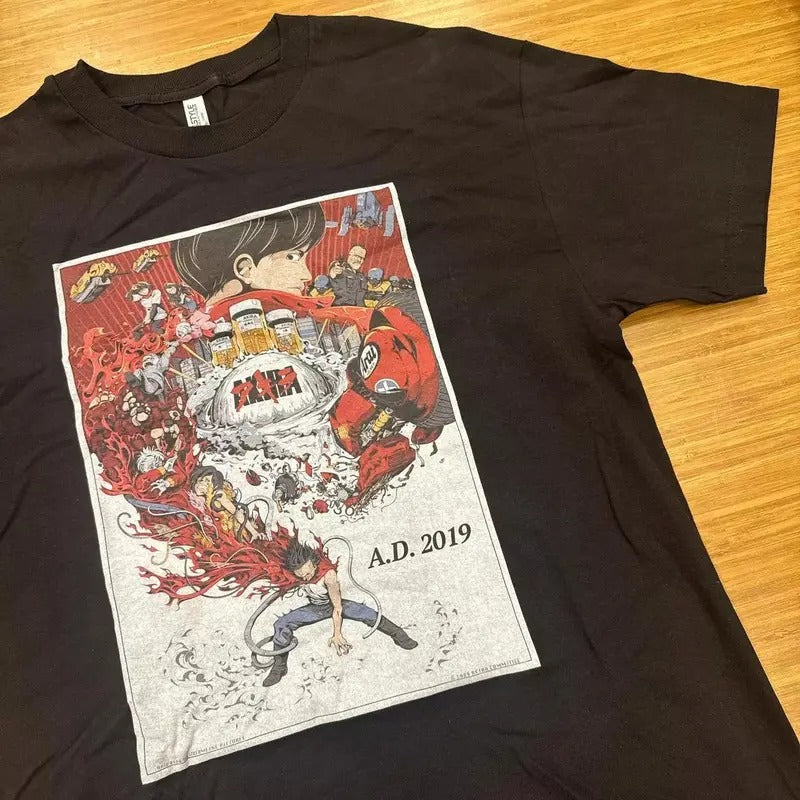 Anime Manga Akira Japanes Black Short sleeve Unisex T shirt vtg Hoodie, Sweatshirt | UrbanDripWear.com
