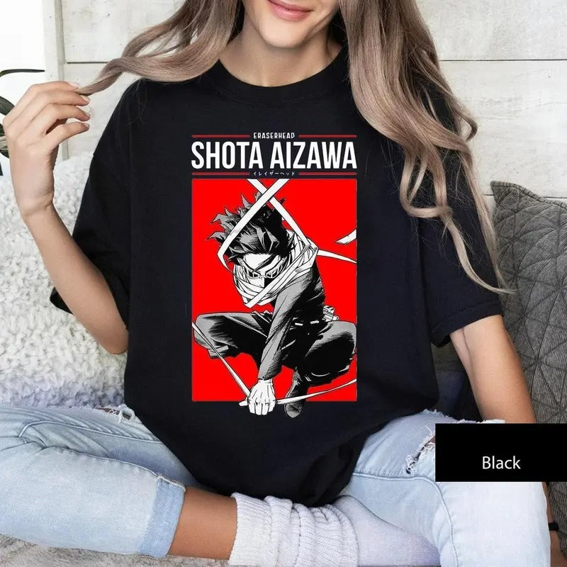 Anime Shota Aizawa Erasure Hero Shirt, My Hero Academia (mha) Tee, Anime Lover Shirt, Anime Sweatshirt, Anime Manga Shirt...