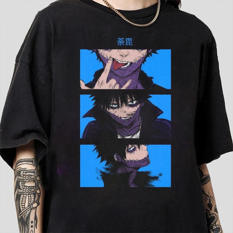 Anime Vintage Dabi Fire Shirt, Anime Lover Shirt, Anime My Hero Academy, Anime Manga Shirt, Izuku Anime Gift Men and...