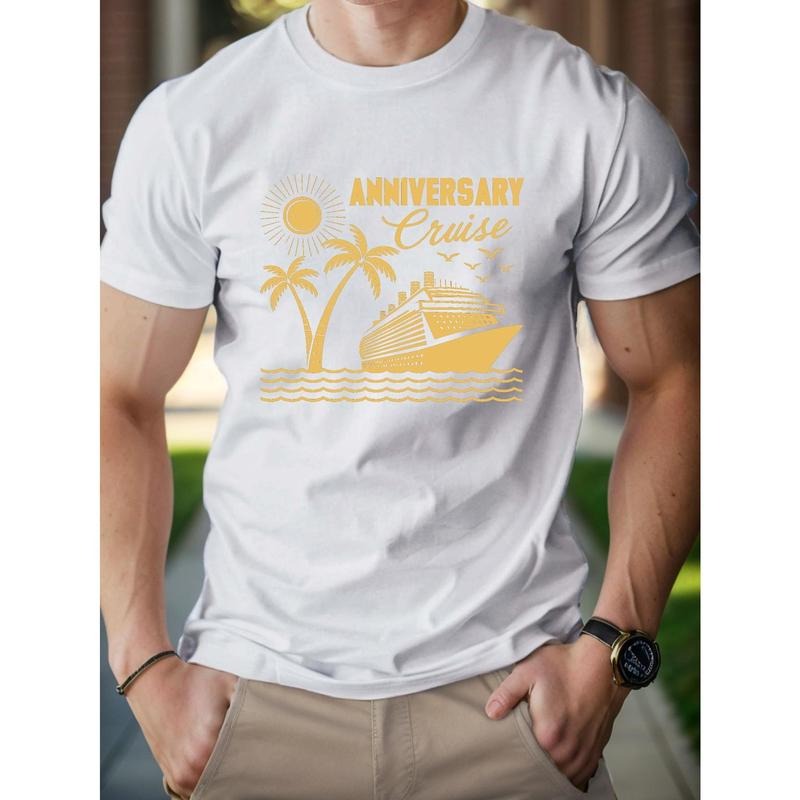 Anniversary Cruise Pure Cotton Men's Tshirt Comfort Fit, cotton T-shirt Made in USA Hoodie, Sweatshirt | UrbanDripWear.com