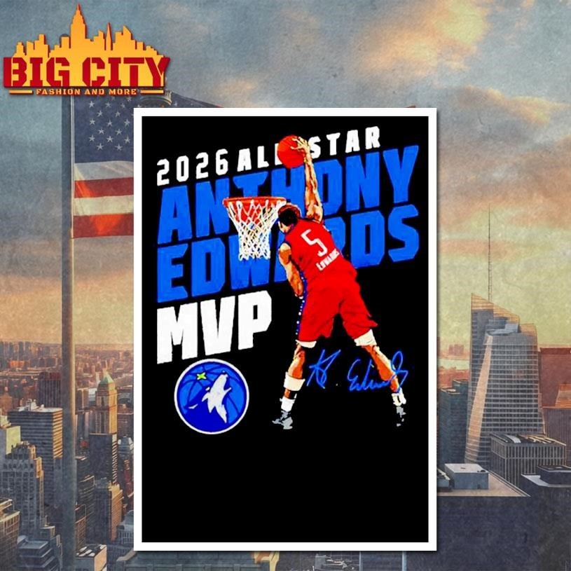 Anthony Edwards Minnesota Timberwolves 2026 All-Star MVP signature Shirt