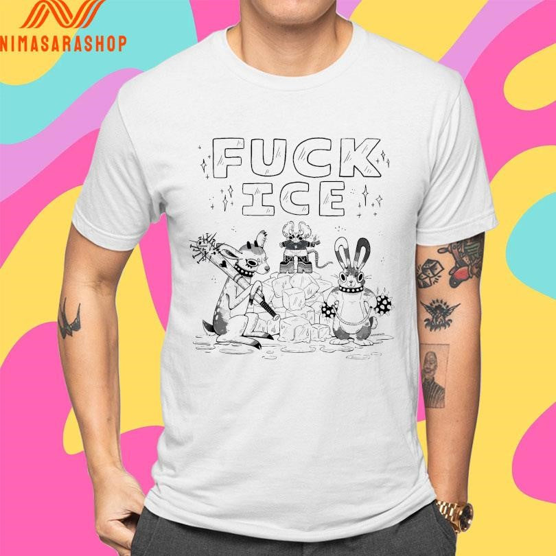 Anti Fuck Ice Gecko Sketch Shirts