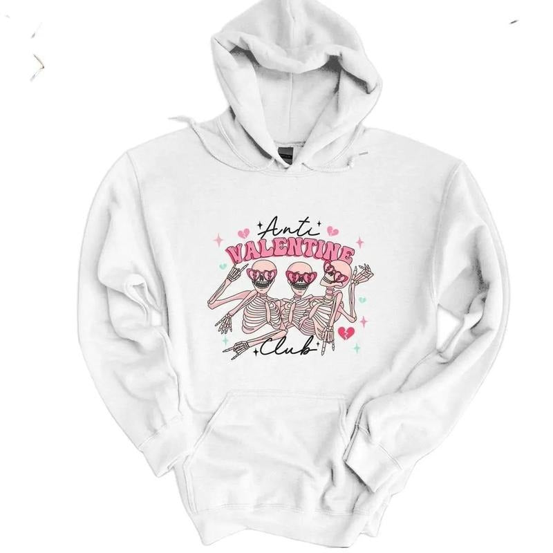 Anti Valentine Club Sweatshirt, Retro Valentine Sweater for Women T-Shirts, Hoodie | UrbanDripWear.com