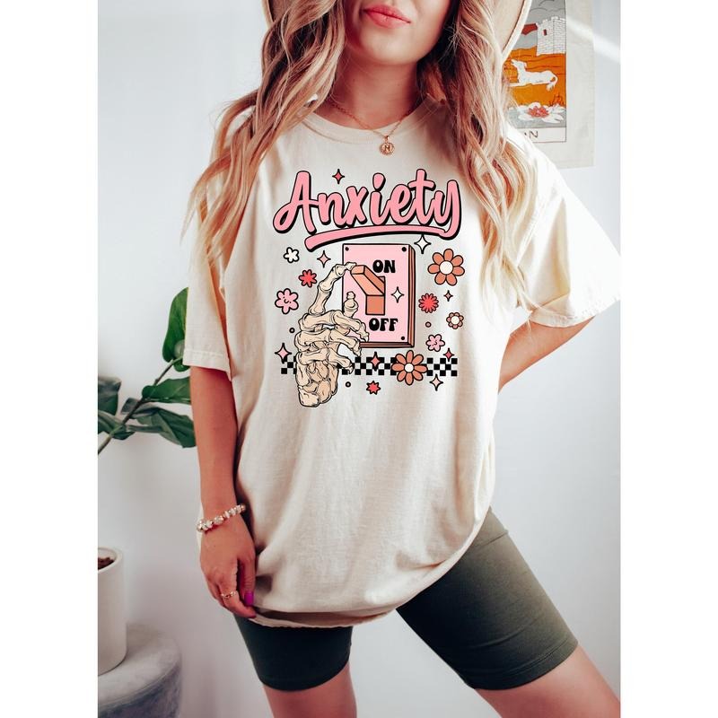 Anxiety On Shirt Funny Shirt Mental Health Awareness Shirt Cute Psychology Student Gift Anxiety Shirt Gift For Anxious...