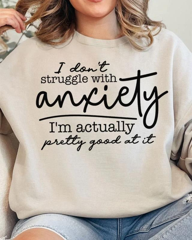 Anxiety Pro Unisex NuBlend Crew Sweatshirt MAMA GRAPHIC SWEATSHIRTS T-Shirts, Hoodie | UrbanDripWear.com