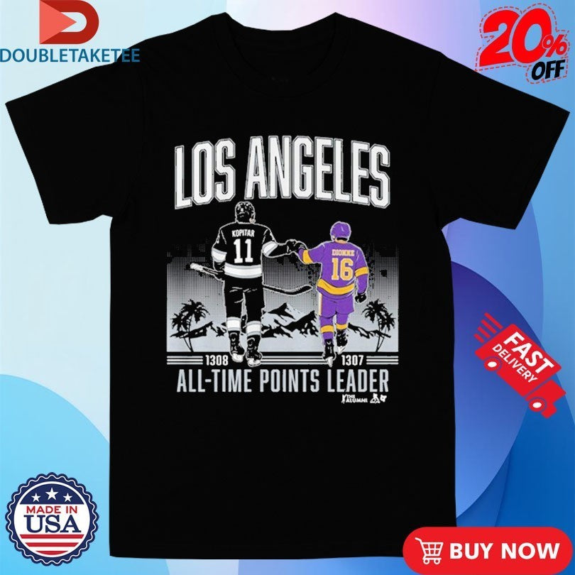 Anze Kopitar And Marcel Dionne Los Angeles All Time Point Leader Shirts